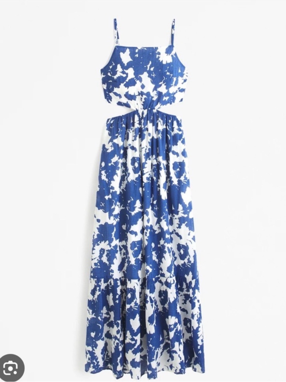 Abercrombie & Fitch Blue and White Floral Cutout Maxi Dress - Picture 3 of 7